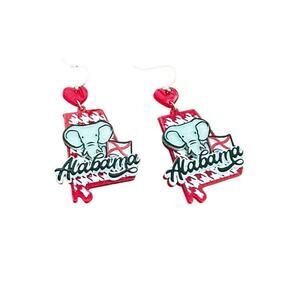 Roll Tide Beaded Earrings - Alabama Earrings - Game Day Earrings